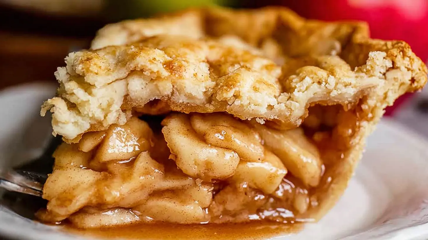 A freshly baked apple pie, showcasing the best apple pie recipe with a golden crust.