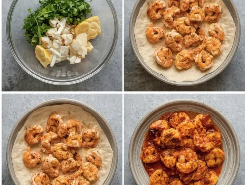 Delicious Caribbean jerk grilled shrimp wraps with fresh ingredients