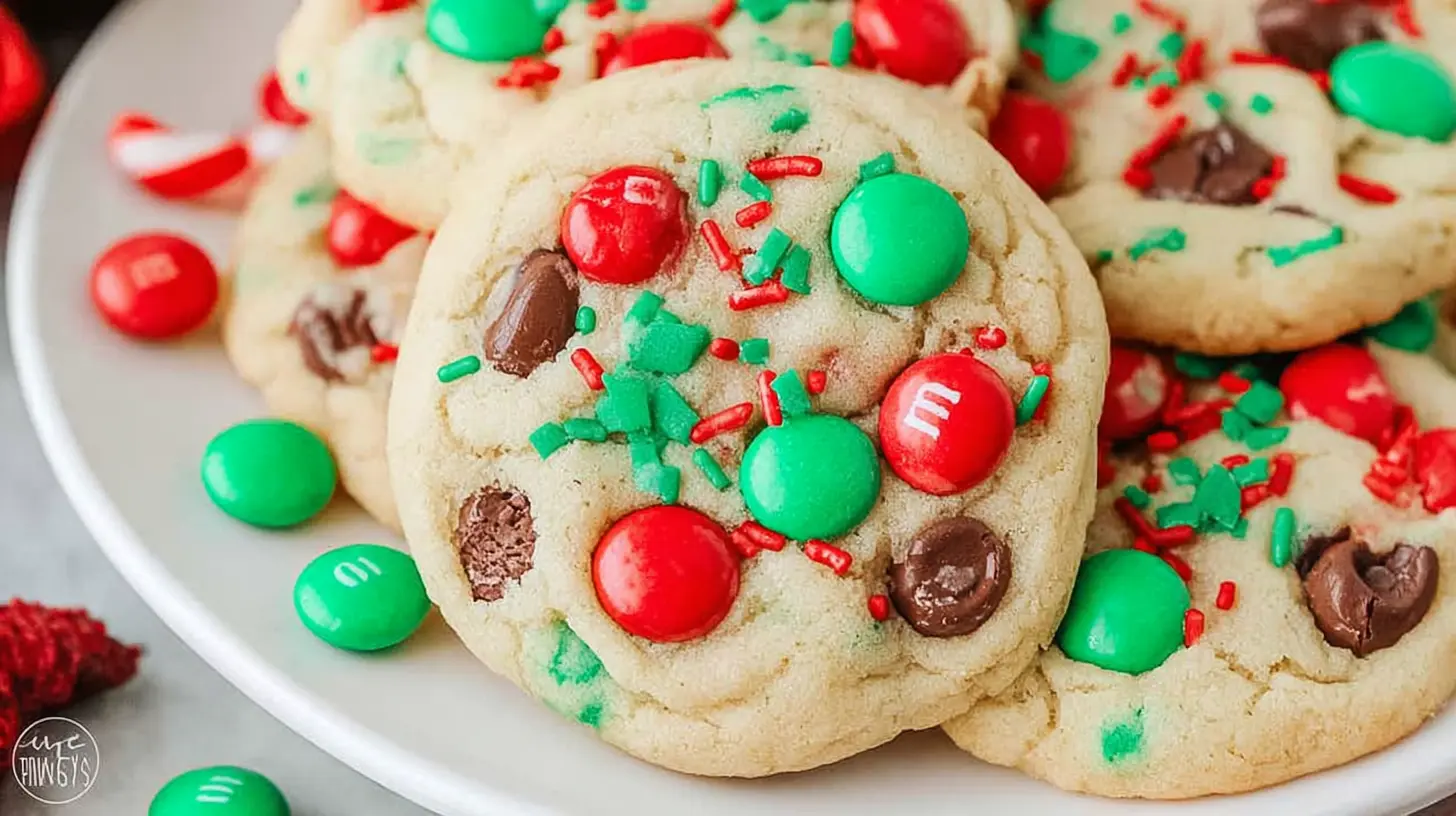 Various decorated Christmas cookie recipes displayed festive arrangement