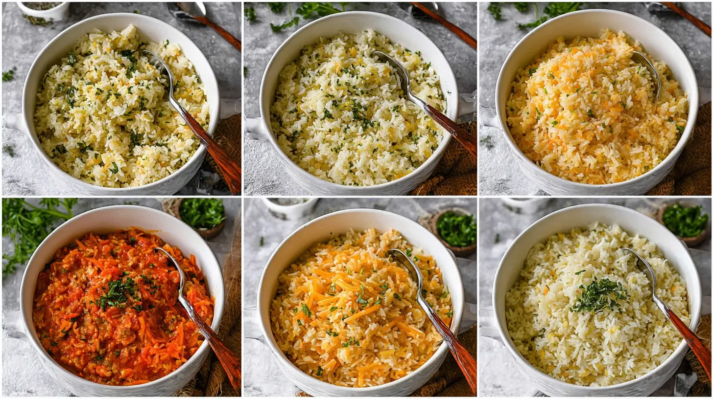 A vibrant array of diverse rice recipes