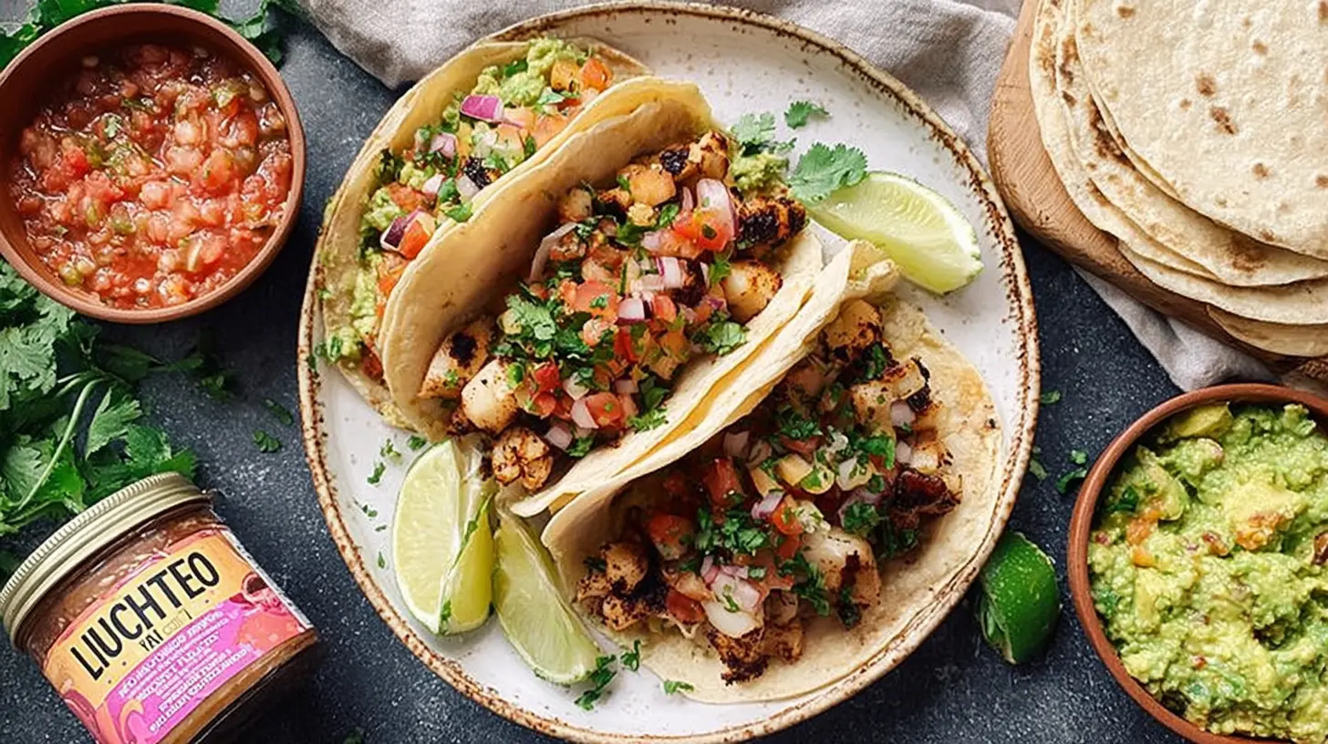 A vibrant display of various easy Mexican food recipes, showcasing simple ingredients and preparation.