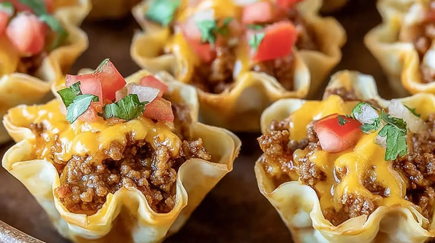 Golden-brown taco ranch bites neatly presented for a snack.