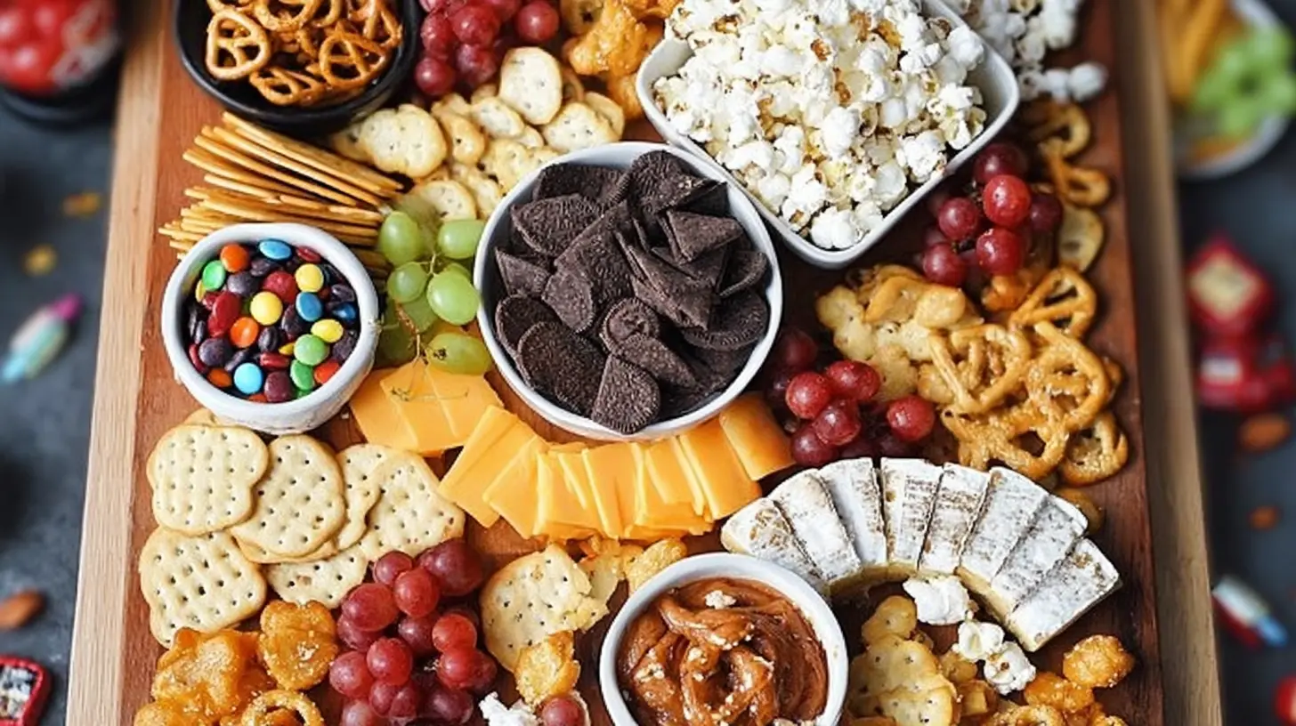 A vibrant display of healthy snack ideas, perfect for a balanced diet.