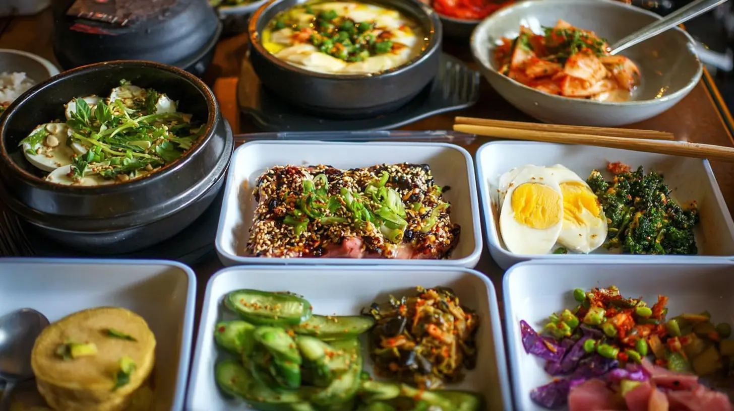 A variety of vibrant keto lunch ideas arranged appetizingly.