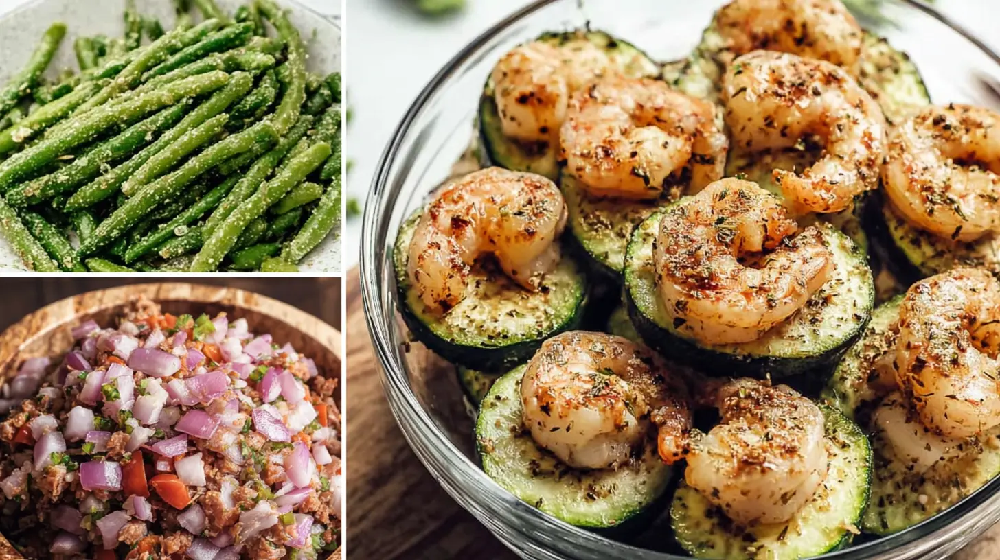 An assortment of fresh and colorful Keto Side Dishes.