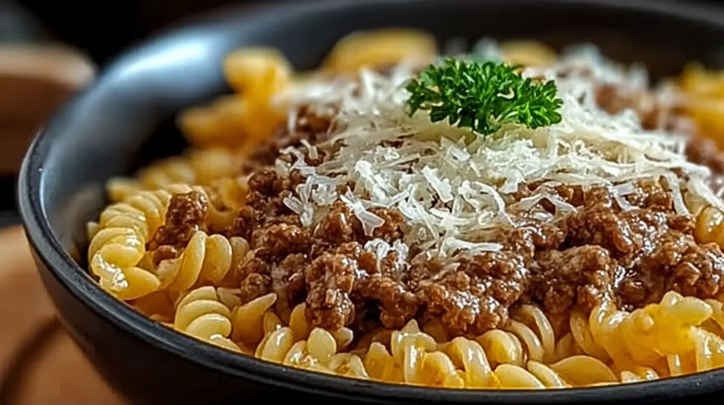 A steaming one pot beef cheddar ranch dish with melted cheese