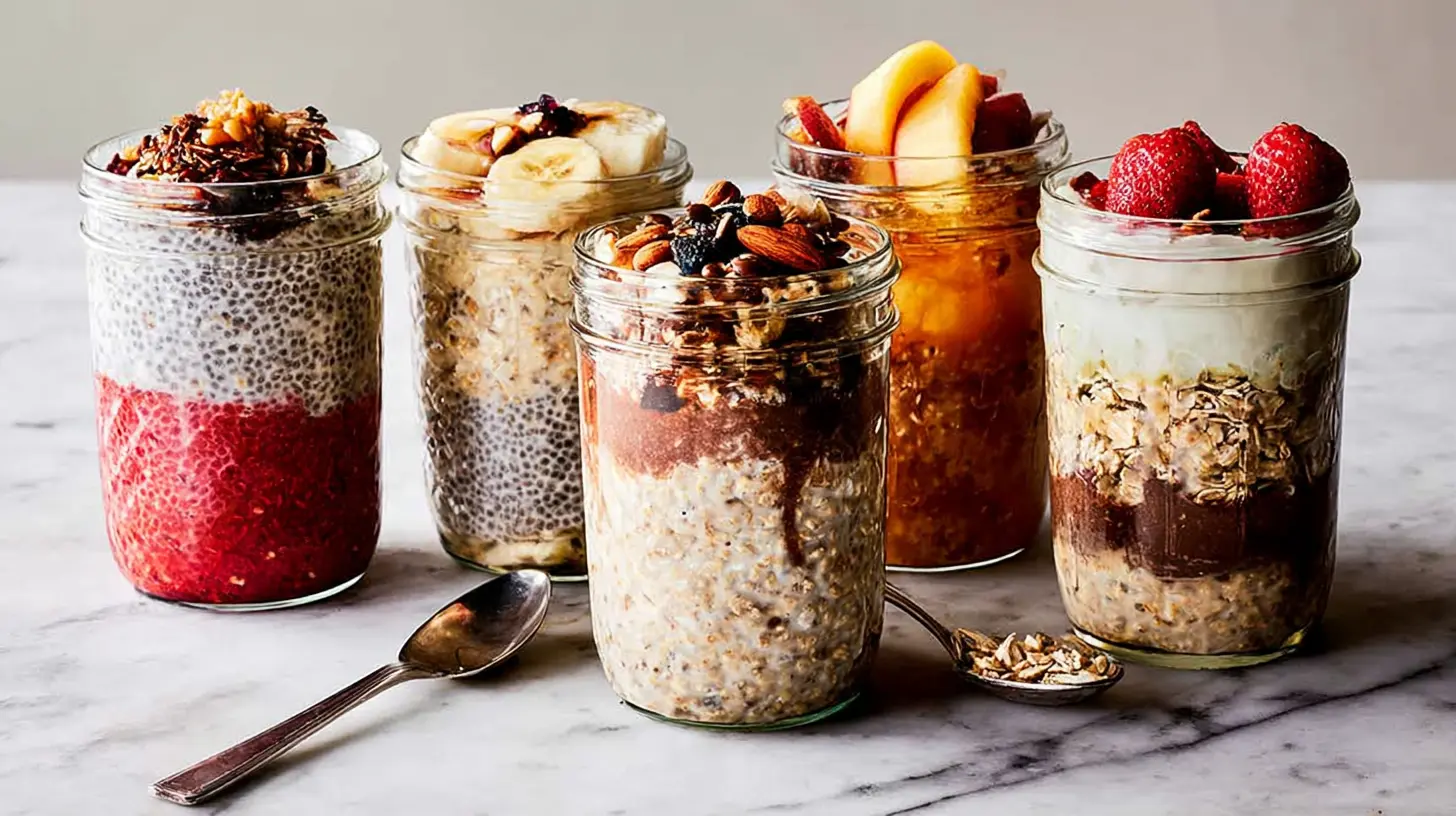 Overnight Oats Recipe made with fresh fruit and seeds