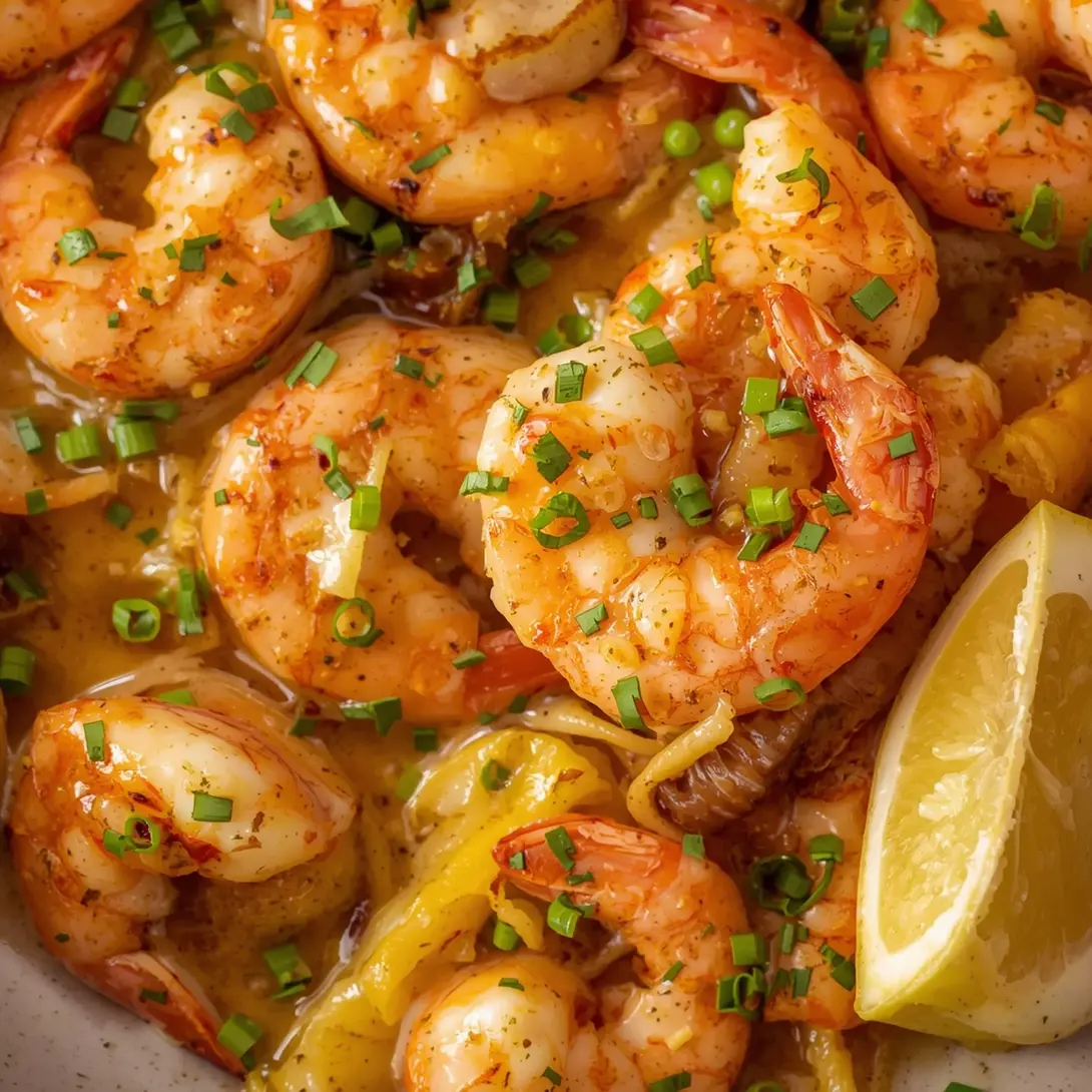 A bowl of quick garlic shrimp ramen with fresh green onion garnish.