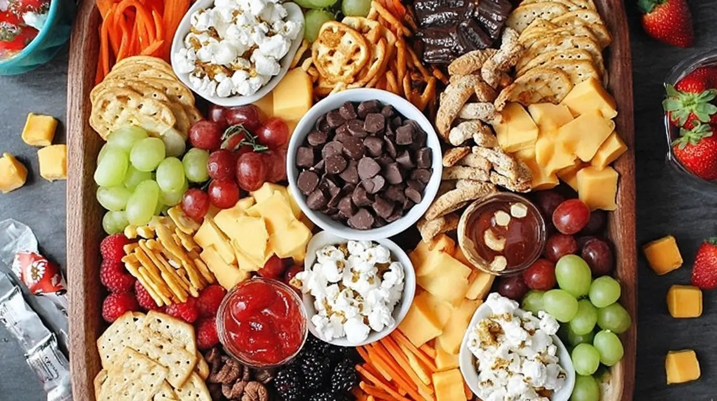 An assortment of quick and easy snack ideas laid out for convenience.