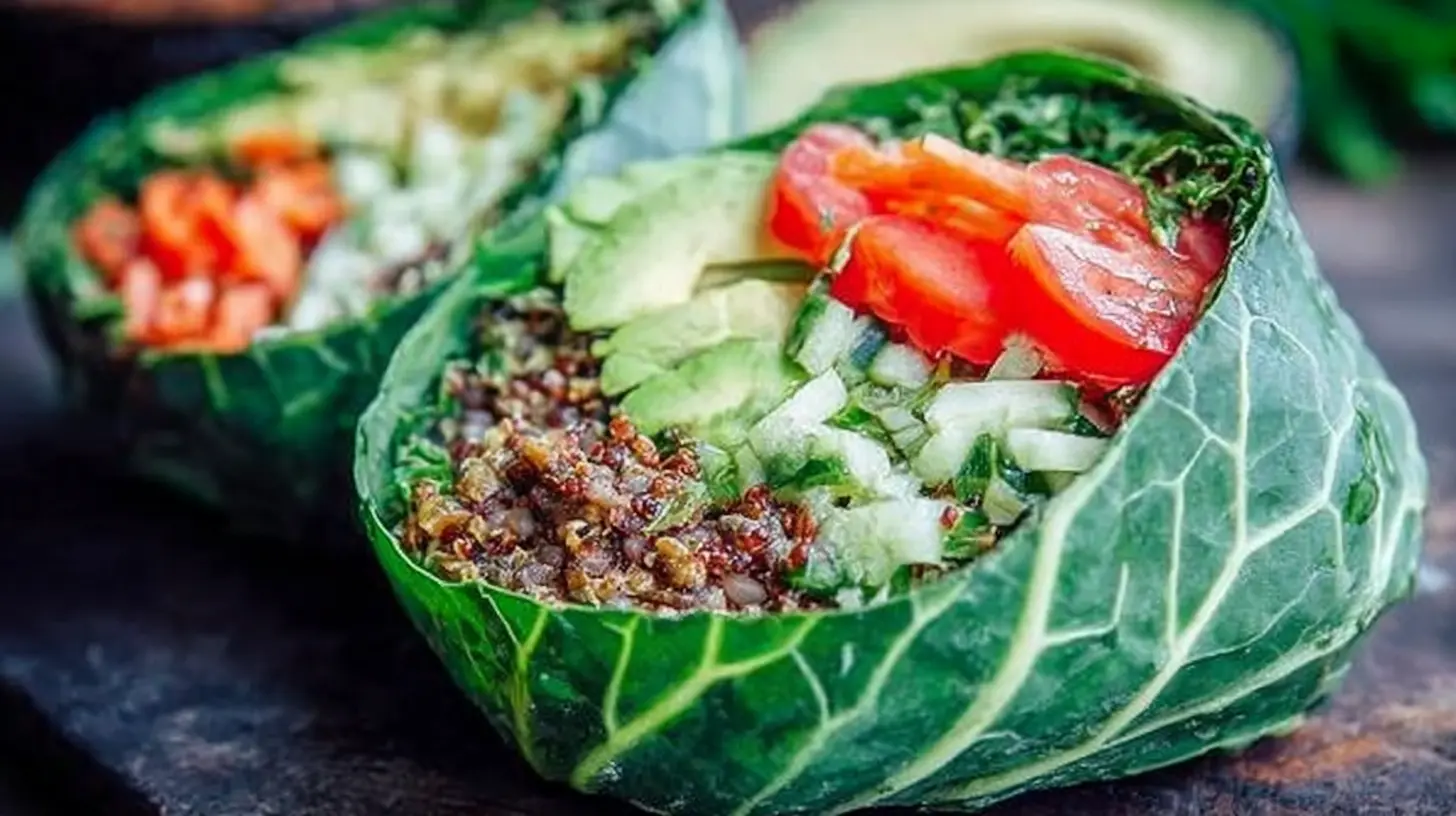 Closeup of a vibrant and healthy raw vegan dish, showcasing fresh ingredients.
