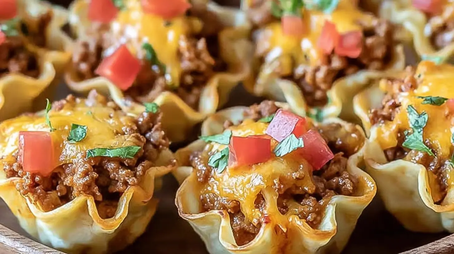 A serving of crispy taco ranch bites arranged artfully.