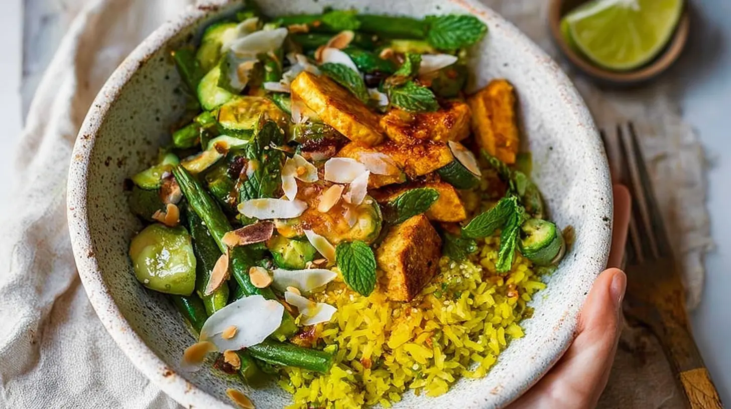 A vibrant image showcasing various plant based diet recipes spread on a table