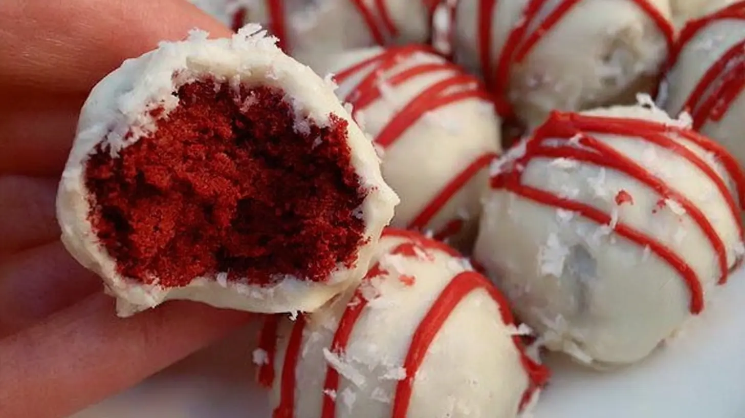 A plate of decadent cheesecake truffles, perfectly formed and dusted with cocoa.