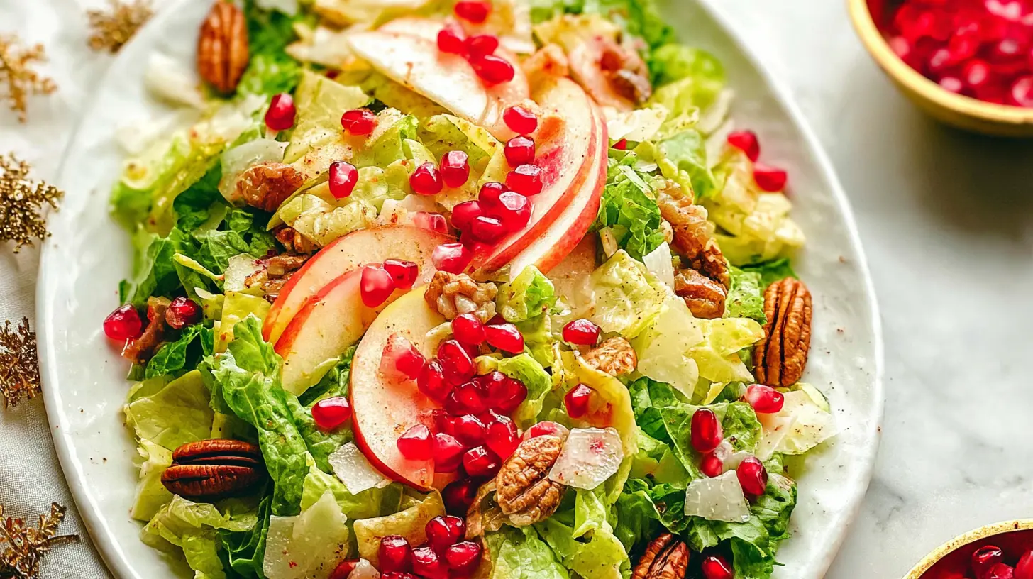 A visual of a fresh pomegranate salad, vibrant with color and texture.