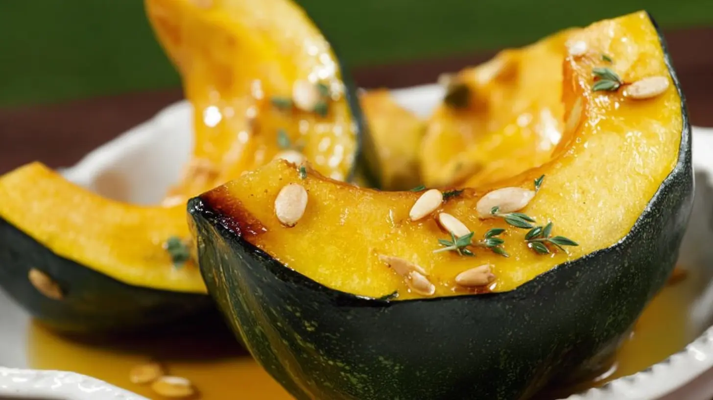 Delicious honey glazed acorn squash, perfectly roasted