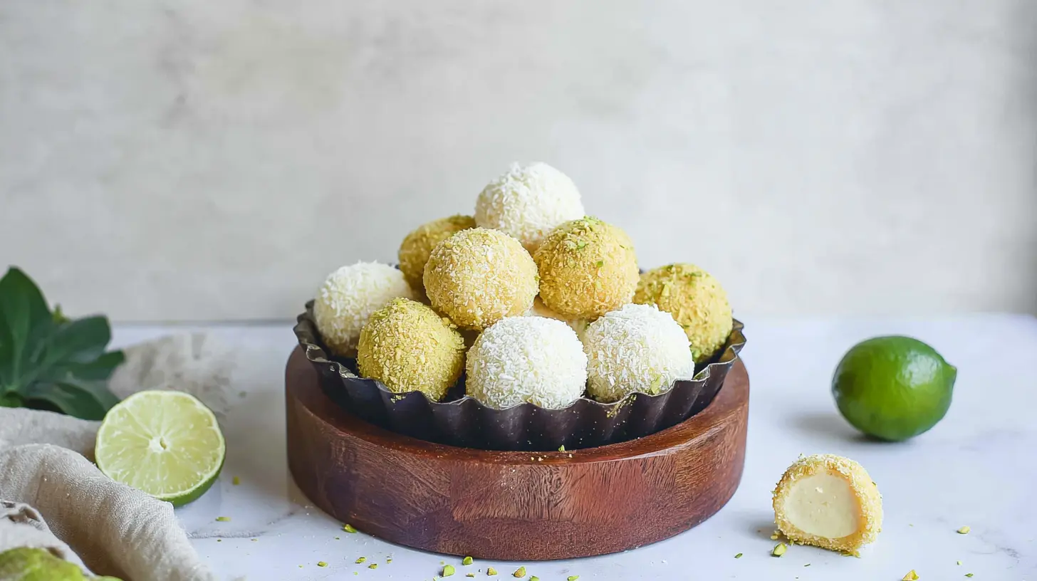 Mouth-watering Key Lime Truffles, neatly arranged