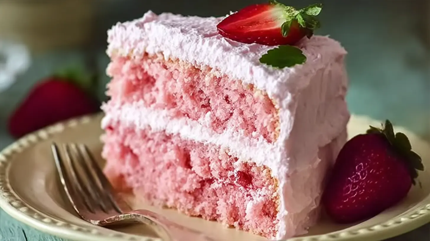 A beautifully decorated homemade strawberry cake with fresh berries.