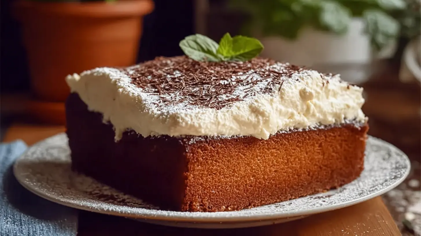 A delectable slice of Traditional Italian Love Cake on a white plate.