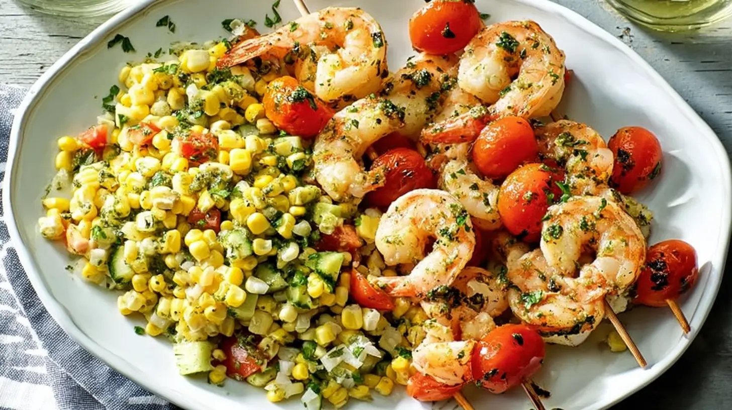 Overhead shot of an easy healthy dinner recipe featuring colorful vegetables and proteins, perfect for new cooks.