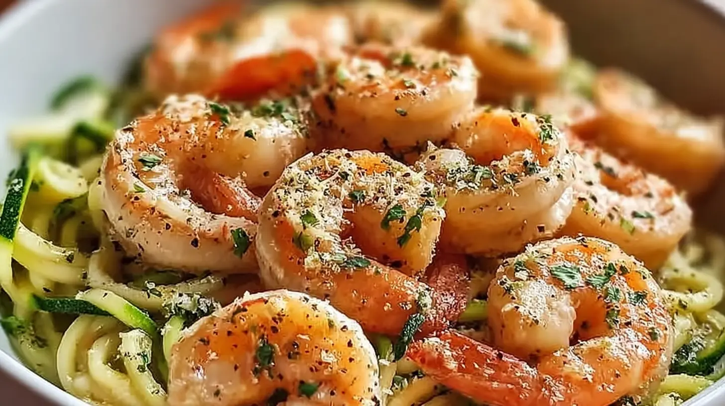 Delicious one-pan lemon garlic shrimp ready to serve, adorned with parsley.