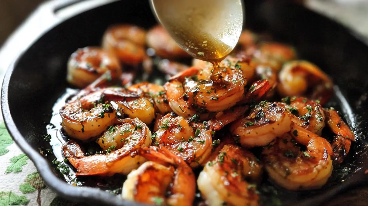 An effortlessly prepared 15-minute easy shrimp dinner, ready for serving.