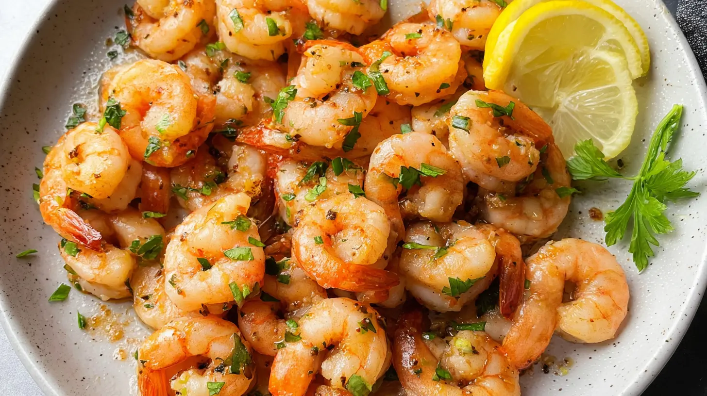 An easy shrimp skillet meal cooked with vegetables in a single pan.