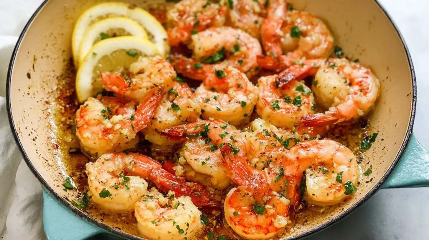 Delicious shrimp skillet with fragrant garlic and butter.
