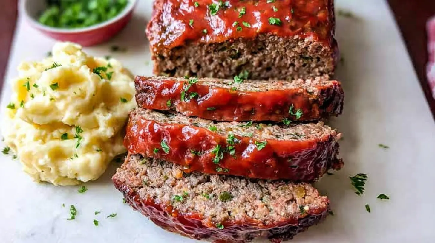 A delicious fast prep meatloaf recipe, perfectly baked and ready to serve.