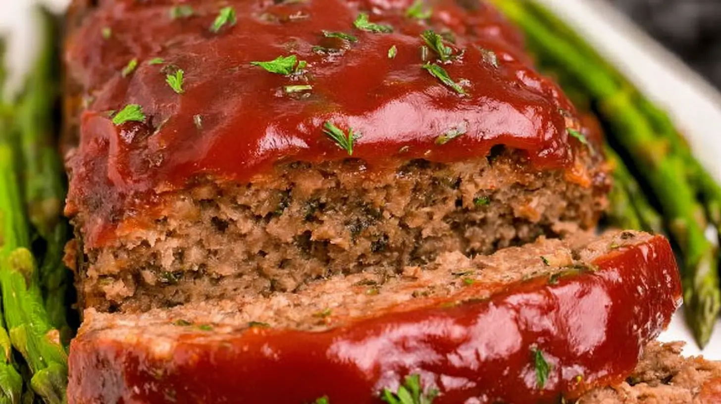 A prepared easy family meatloaf, resting on a cutting board.