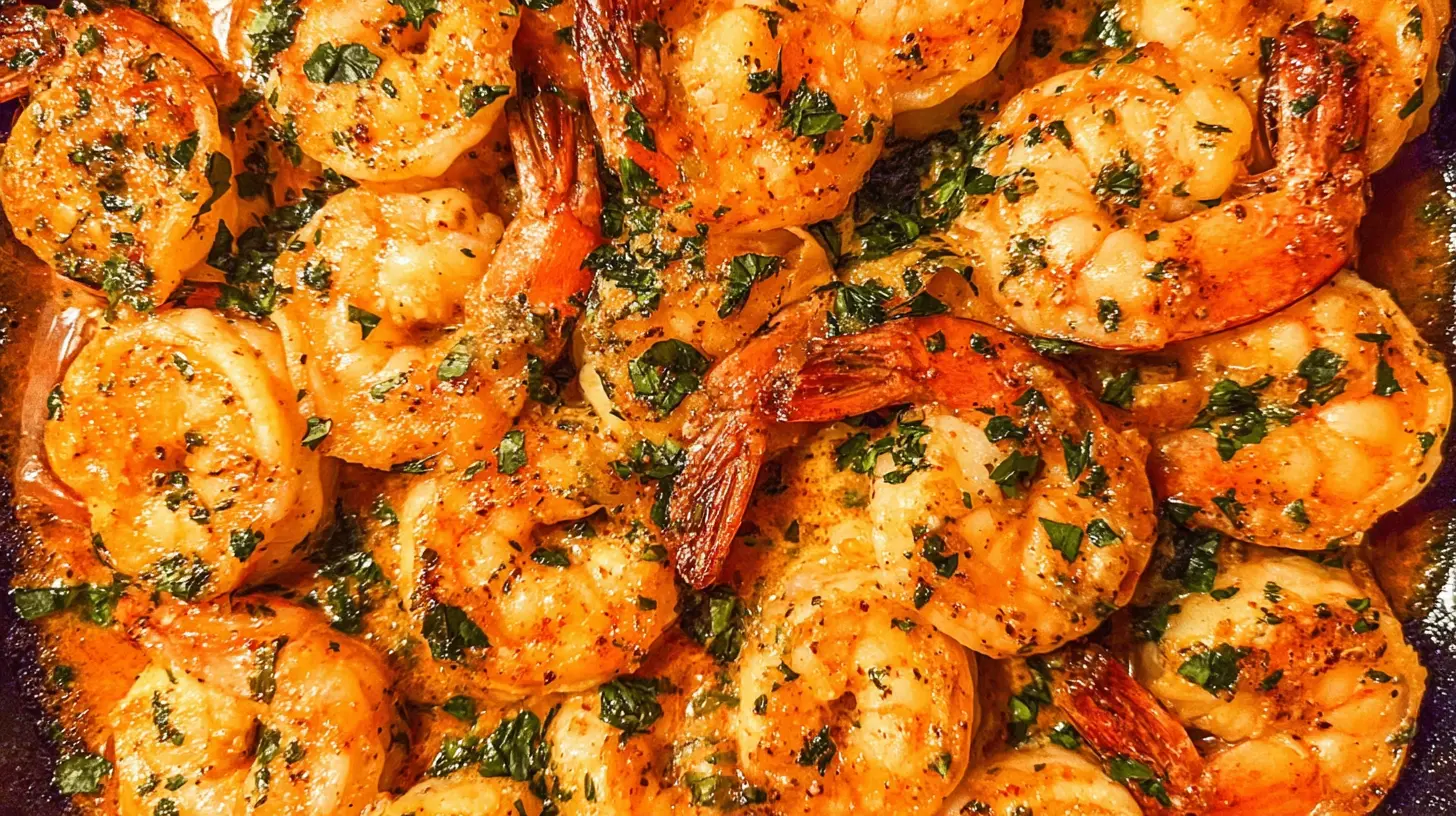 Delicious one-pan shrimp and colorful mixed vegetables straight from the oven.