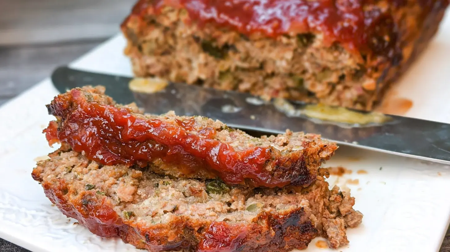 A full serving of retro meatloaf dinner with gravy and mashed potatoes