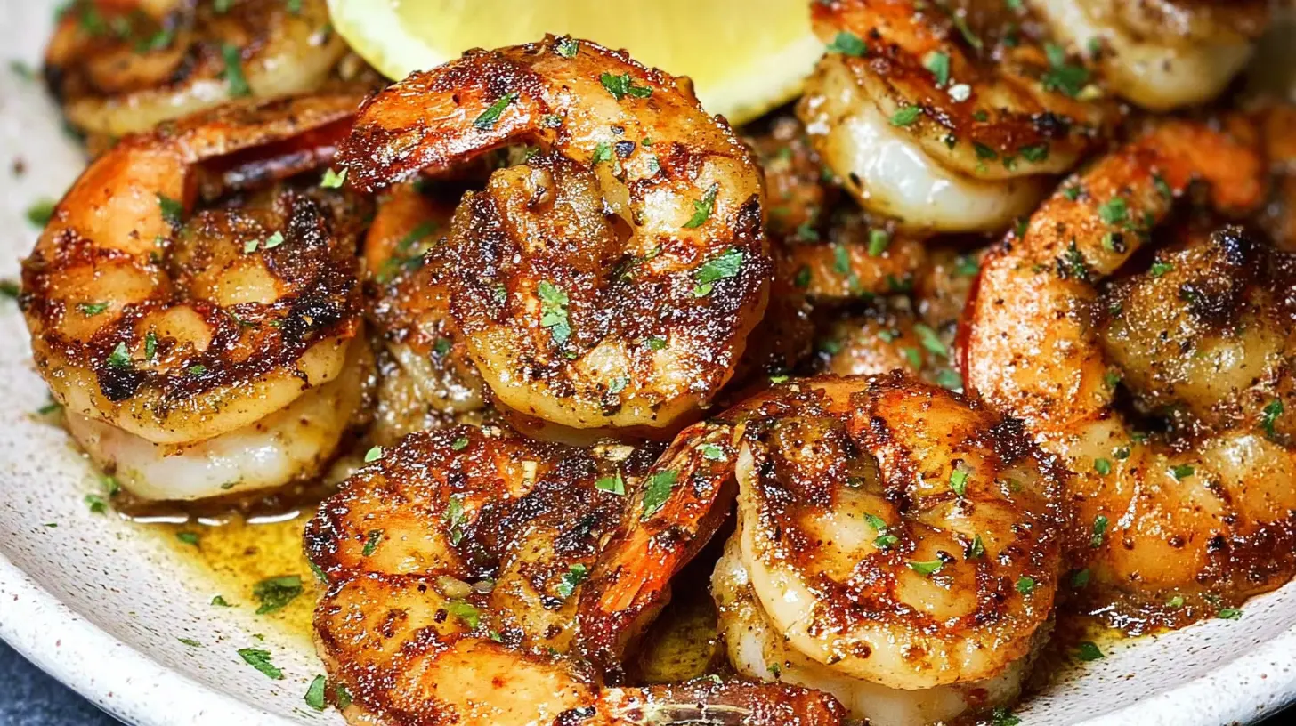 A simple skillet shrimp dish, perfectly cooked and ready to serve.