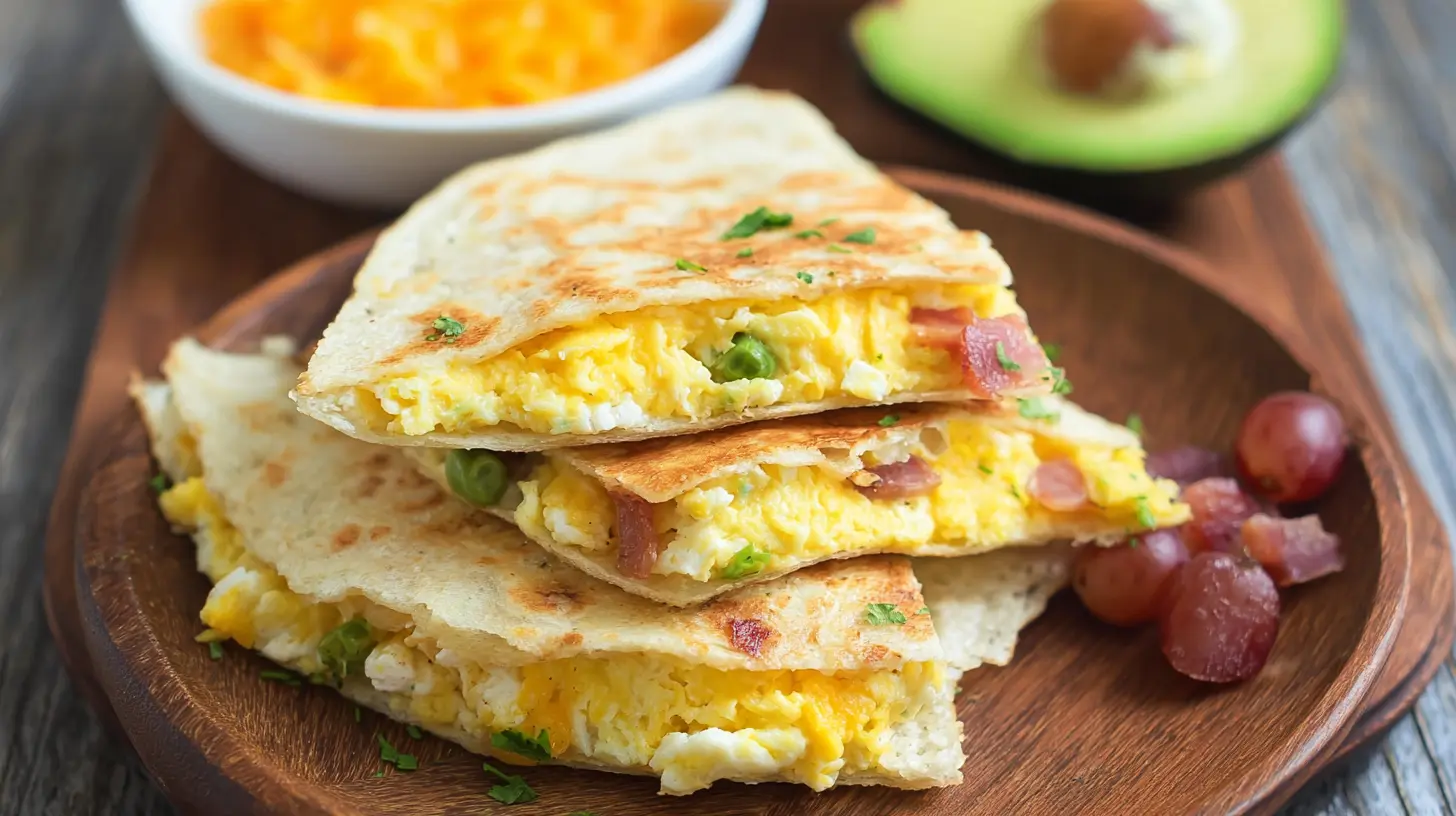 Several delicious breakfast ideas using everyday ingredients arranged artfully on a white background.