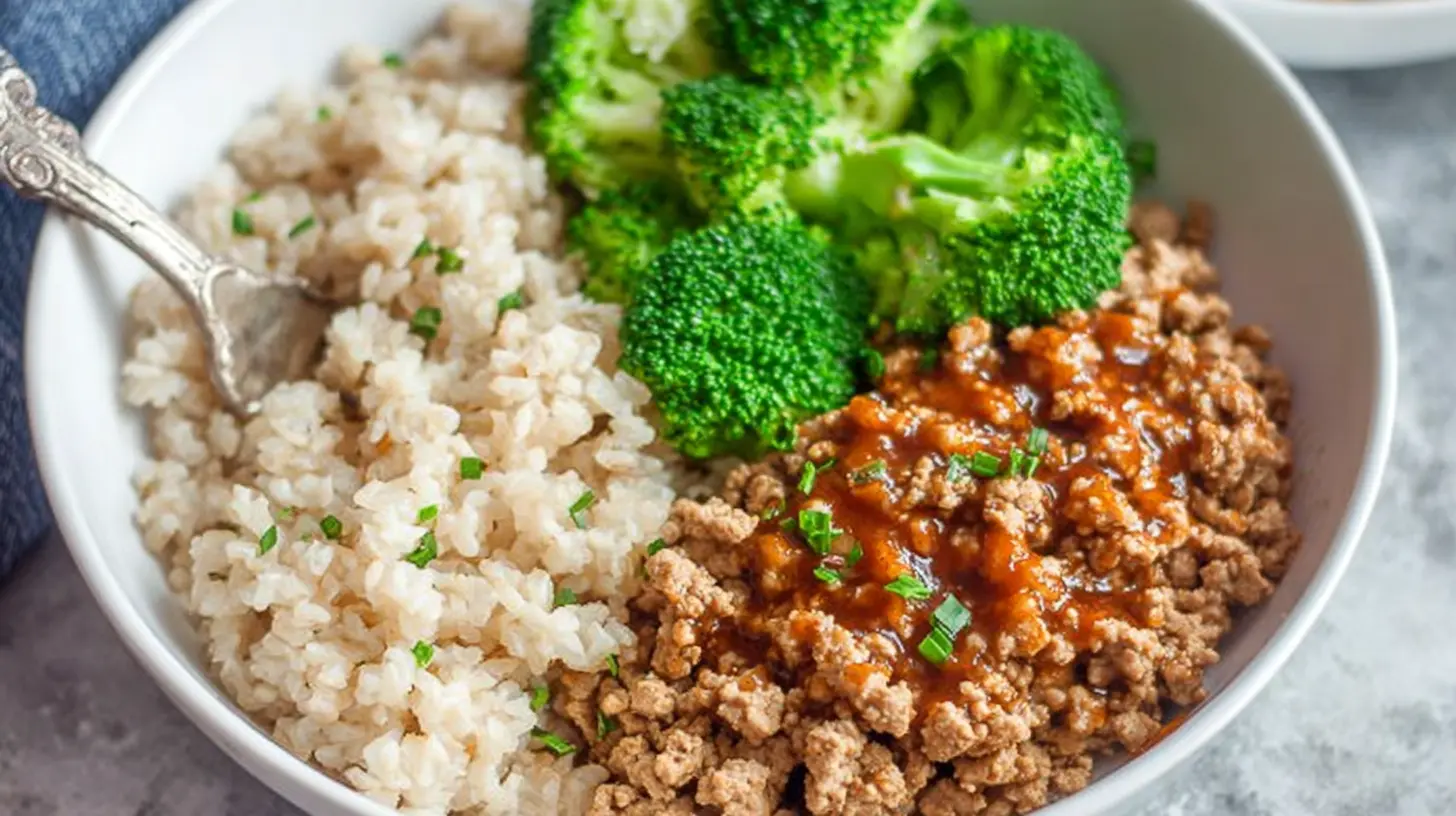 Delicious light ground turkey dinner, ideal for a balanced meal.