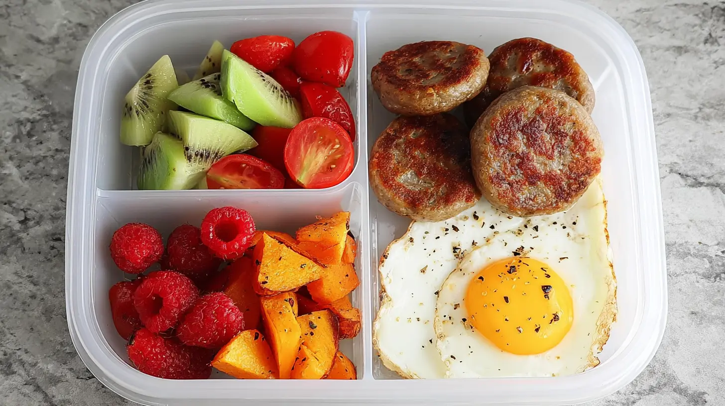 Various quick prep easy breakfast ideas laid out on a table.